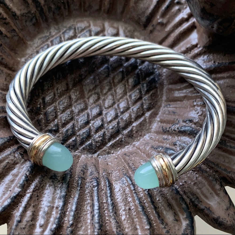 David Yurman Chalcedony Cable Bracelet 7mm